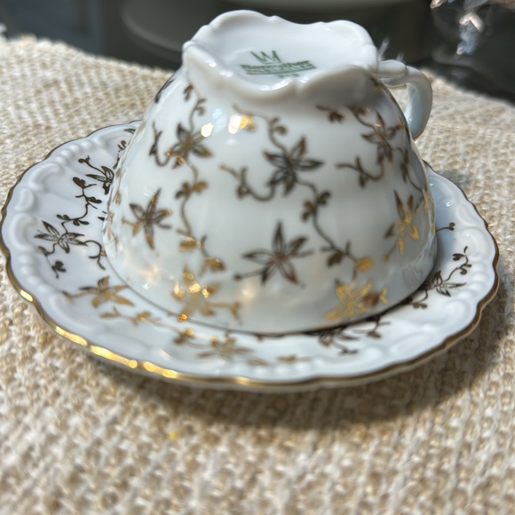 Vintage gold plated espresso coffee cup with a saucer Bareuther Bavaria Lorsch - Picture 10 of 10